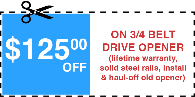 125 off garage door opener